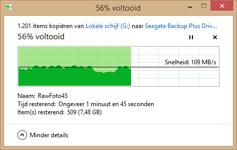 Seagate Backup Plus Fast snelheidstest