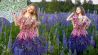 Fotoproject: Dochter van fotograaf straalt in een jurk van bloemen